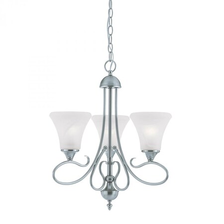 Thomas Elipse 3-Light Chandelier in Brushed Nickel SL811378